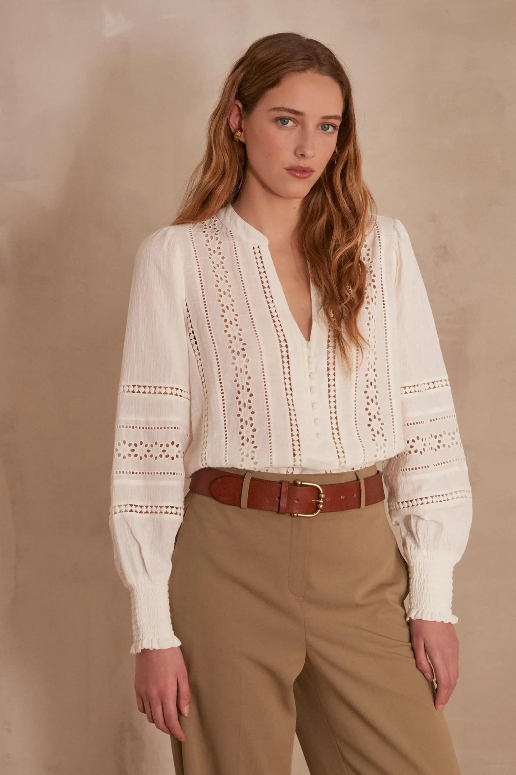 Maison 123 Blouses Et Chemises Blanches|Blouses Et Chemises En Coton>Blouse BAILA ECRU