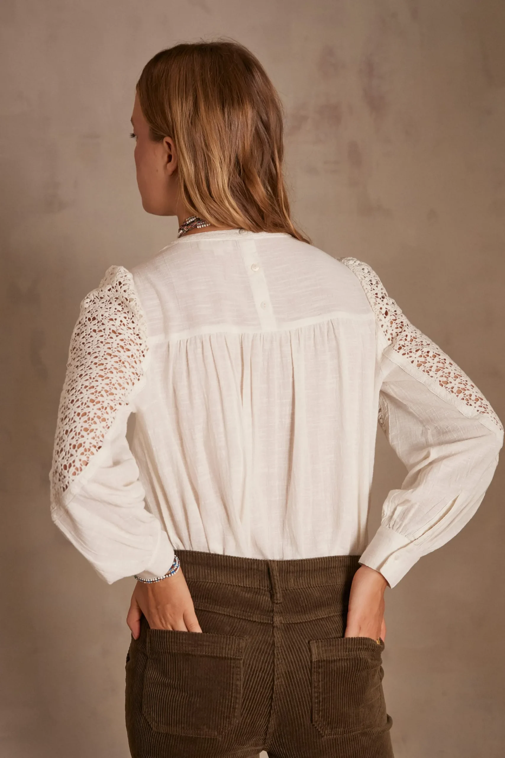 Maison 123 Blouses Et Chemises Blanches|Blouses Et Chemises En Coton>Blouse BENJAMINE ECRU