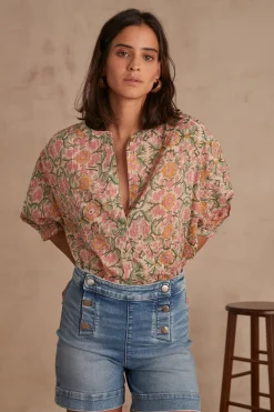 Maison 123 Blouses Et Chemises Imprimées|Blouses Et Chemises En Coton>BLOUSE BLISS PRIMEROSE