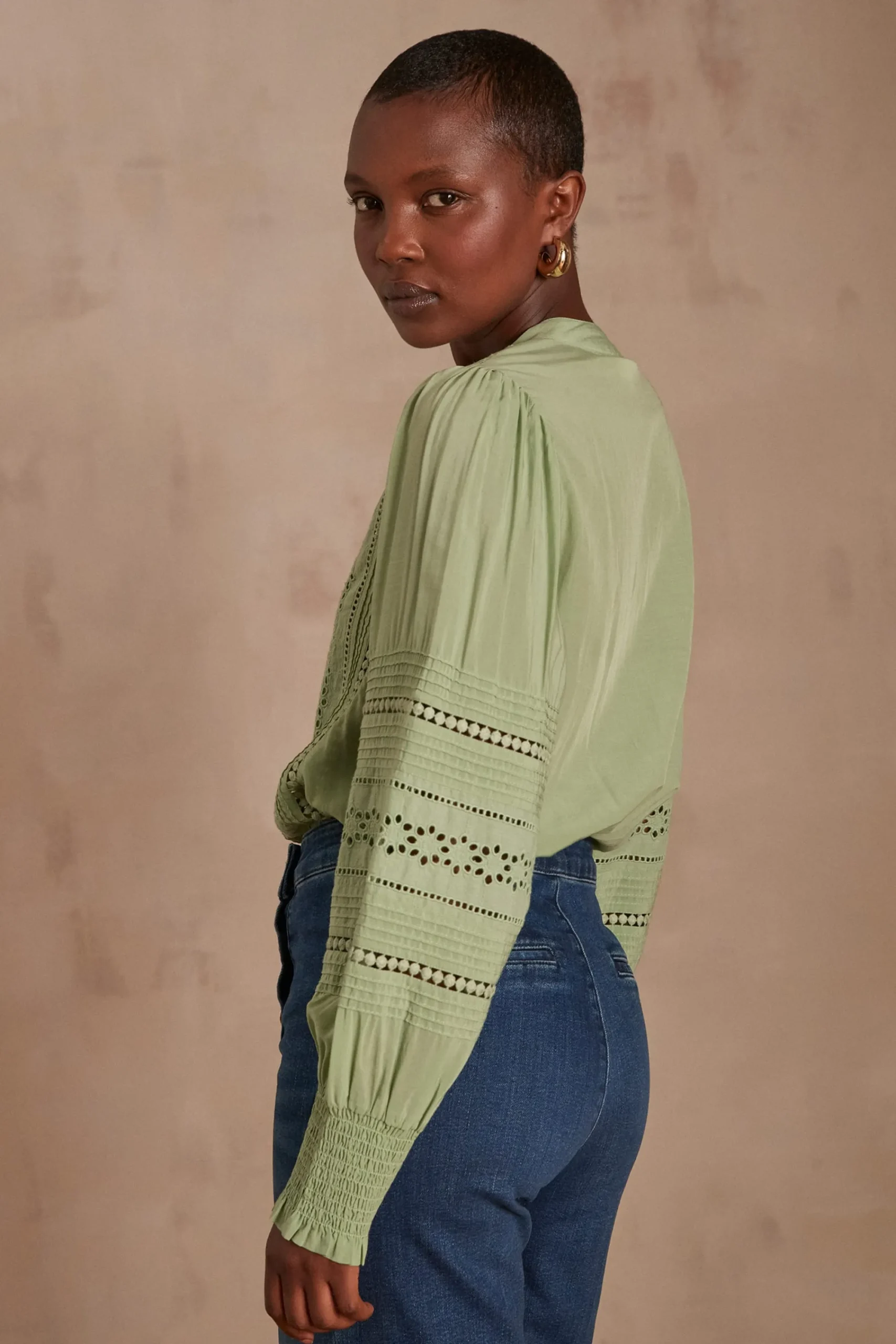 Maison 123 Blouses Et Chemises En Coton|Blouses Et Chemises Brodées>Blouse BRENDA FEUILLE
