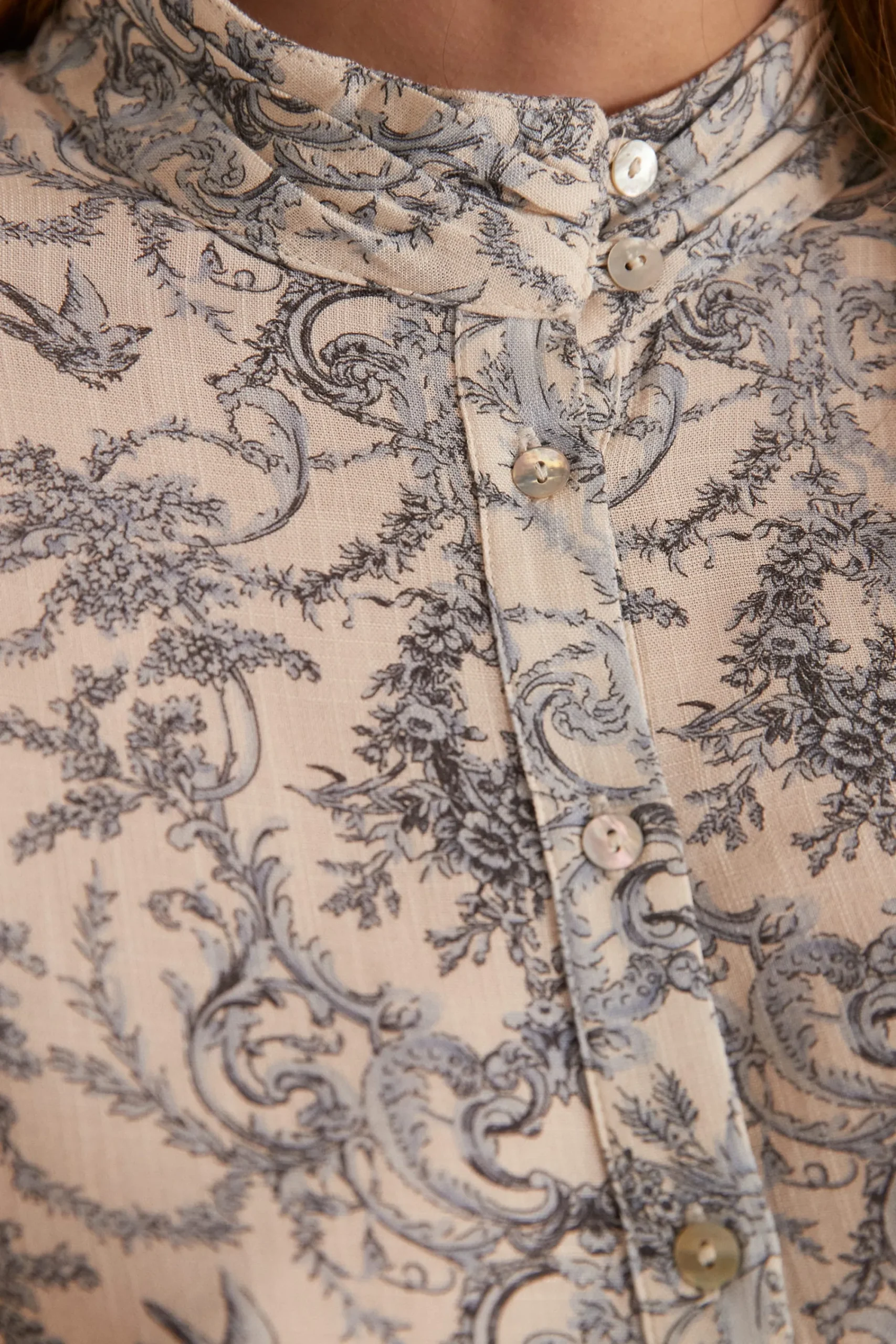 Maison 123 Blouses Et Chemises Imprimées>Blouse PHILIPPINE INDIGO CLAIR