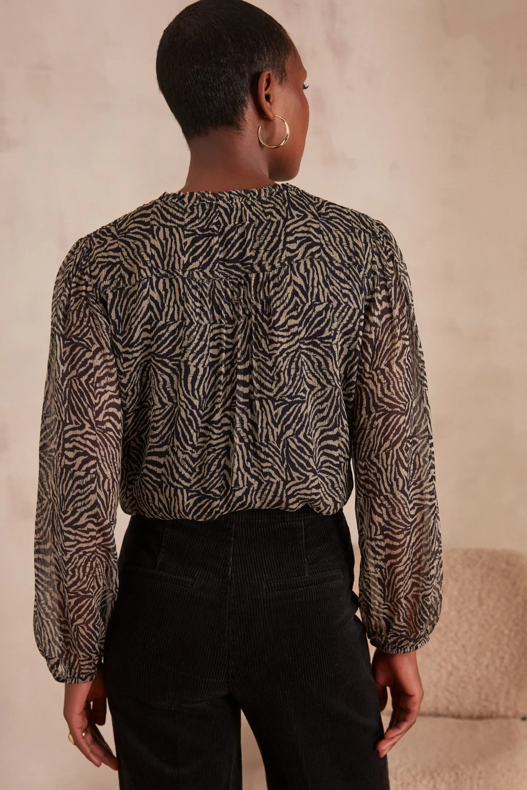 Maison 123 Blouses Et Chemises Imprimées|Blouses Et Chemises Noires>Blouse PRISCA NOIR