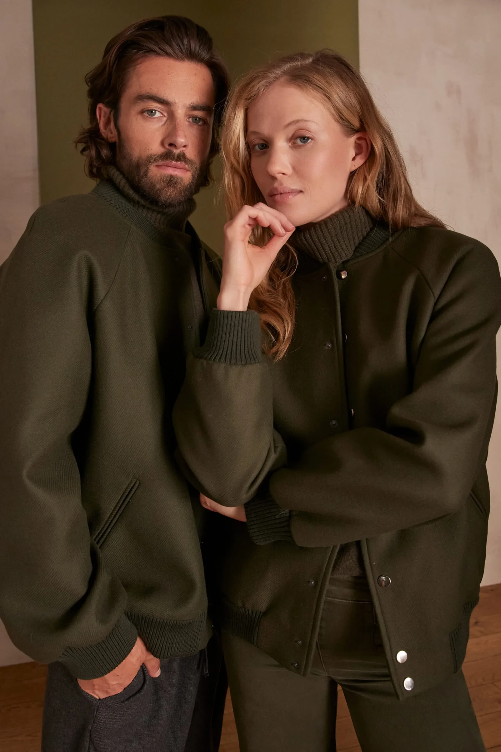 Maison 123 Manteaux Courts|Manteaux En Laine>Bombers unisexe KIM KAKI