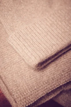 Maison 123 Bonnets>Bonnet en cachemire VALERIO TAUPE CLAIR