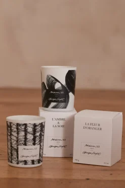 Maison 123 Bougies>Bougie AMBRE SOIE BLANC