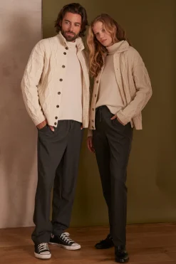 Maison 123 Gilets Courts|Gilets Longs>Cardigan unisexe RAPHAEL(LE) CREME