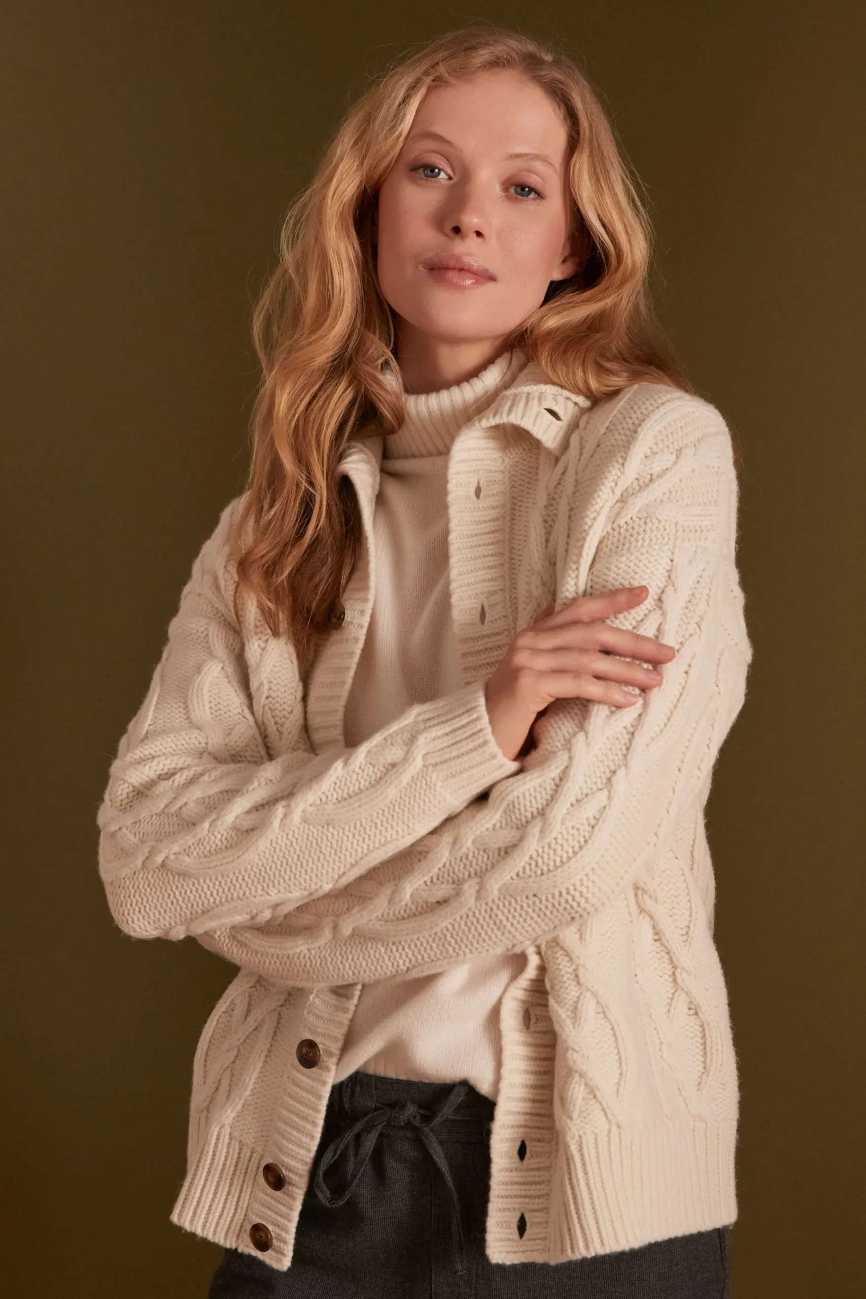 Maison 123 Gilets Courts|Gilets Longs>Cardigan unisexe RAPHAEL(LE) CREME