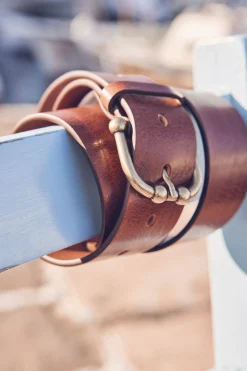 Maison 123 Ceintures>Ceinture en cuir VALERY CHOCOLAT