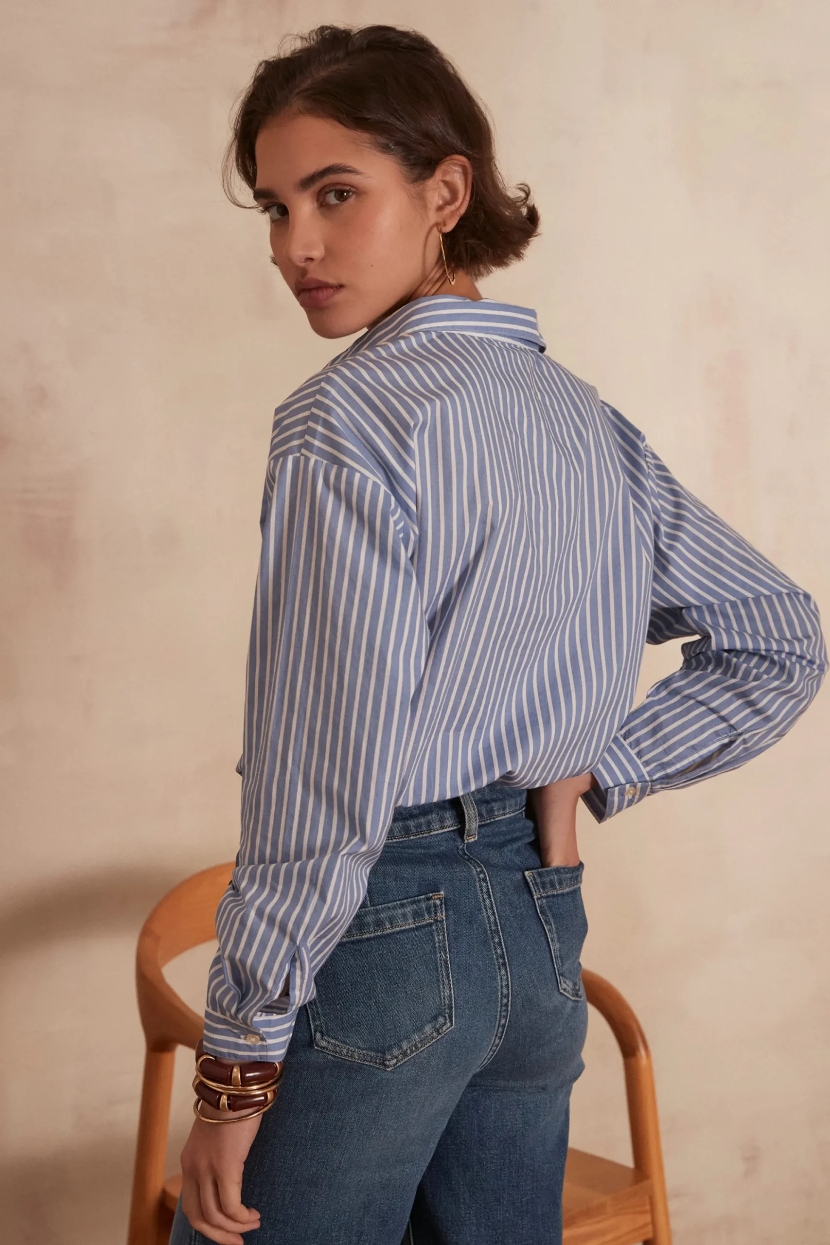 Maison 123 Blouses Et Chemises En Coton>Chemise BOSTON DELAVE CLAIR