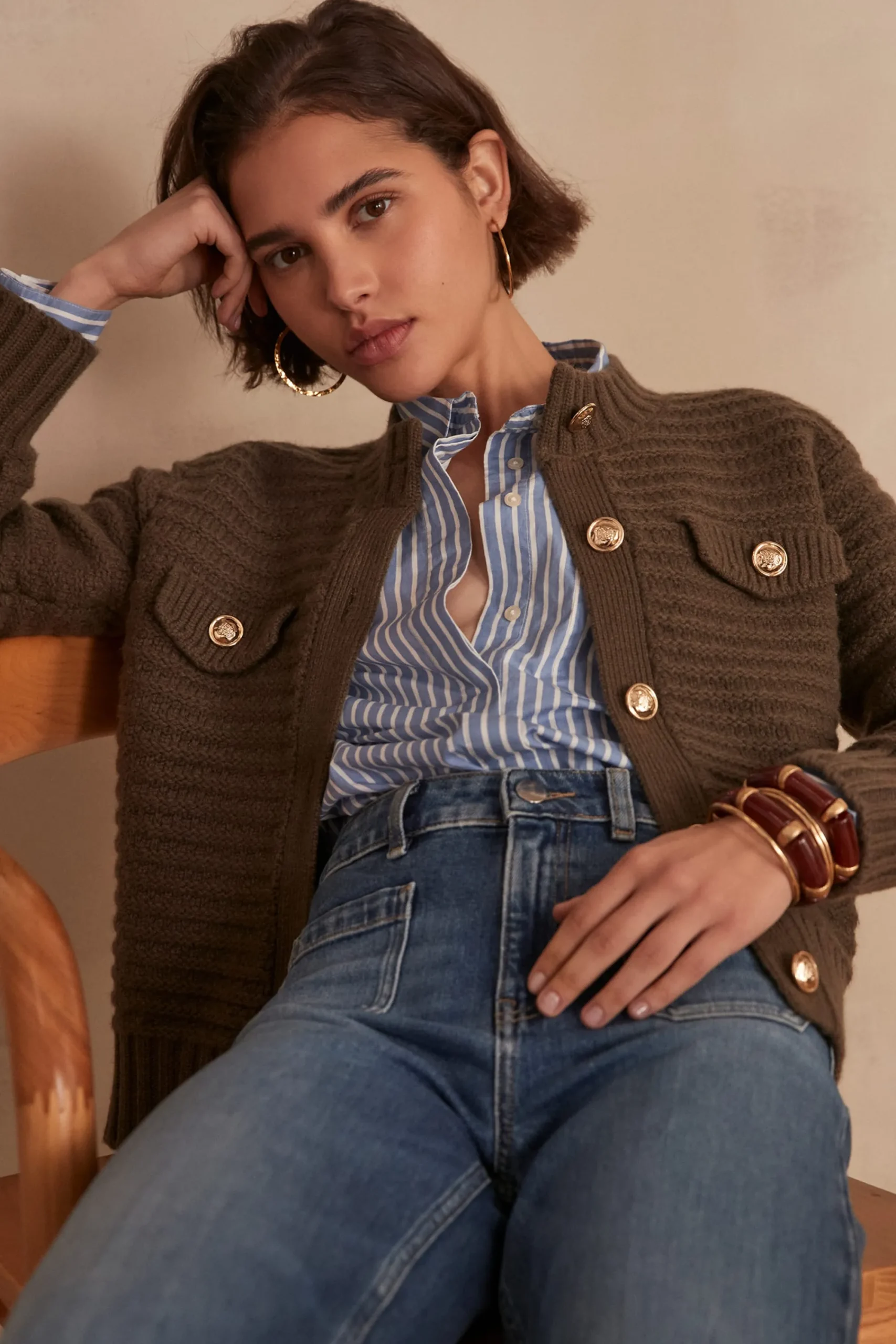 Maison 123 Blouses Et Chemises En Coton>Chemise BOSTON DELAVE CLAIR
