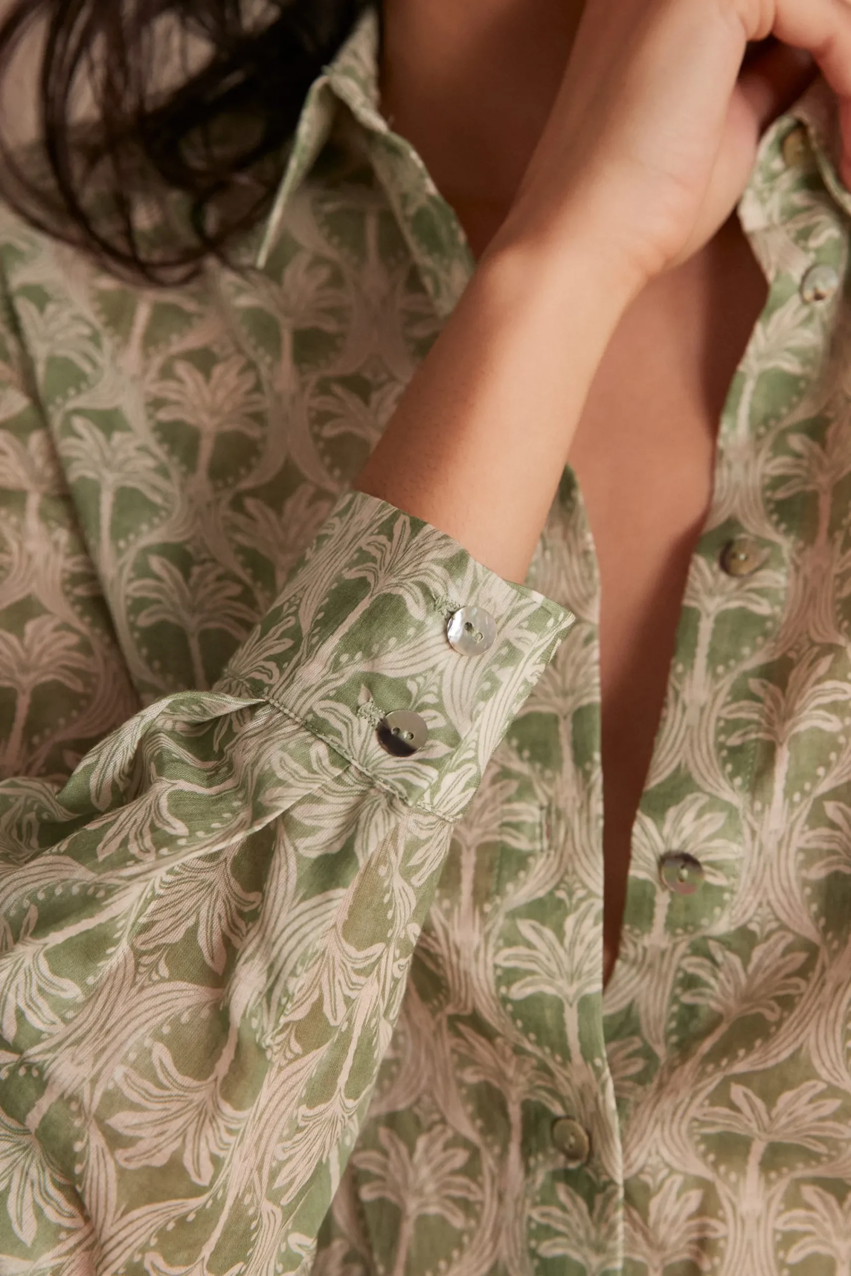 Maison 123 Blouses Et Chemises Imprimées|Blouses Et Chemises En Coton>Chemise COLETTE FEUILLE
