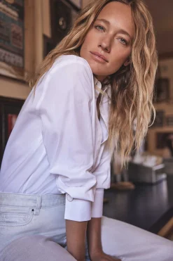 Maison 123 Blouses Et Chemises Blanches|Blouses Et Chemises En Coton>Chemise ESMERALDA BLANC