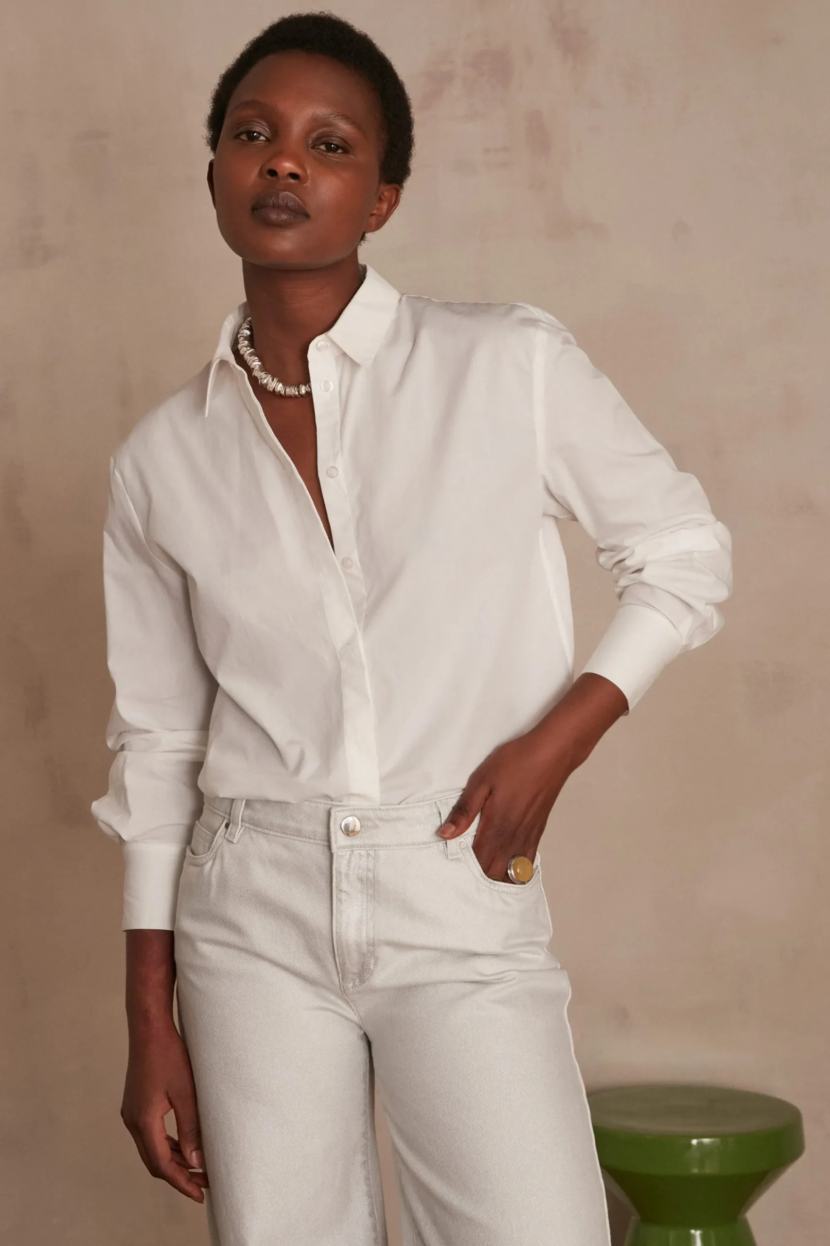 Maison 123 Blouses Et Chemises Blanches|Blouses Et Chemises En Coton>Chemise ESMERALDA BLANC