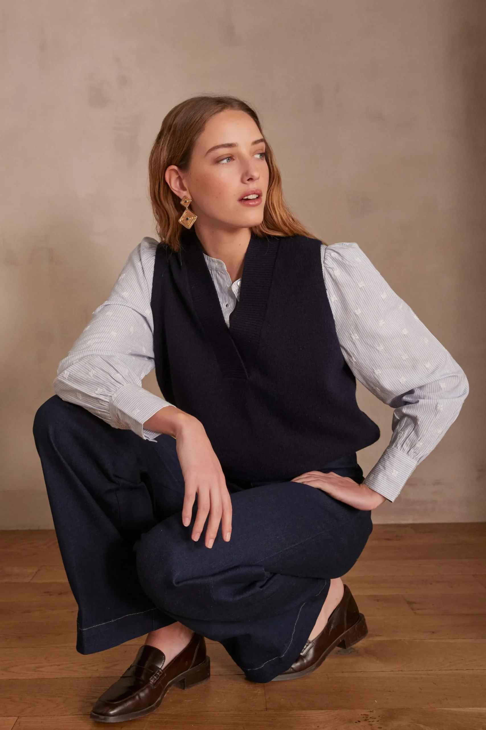Maison 123 Blouses Et Chemises Imprimées|Blouses Et Chemises En Coton>Chemise PENSEE BLEU CIEL