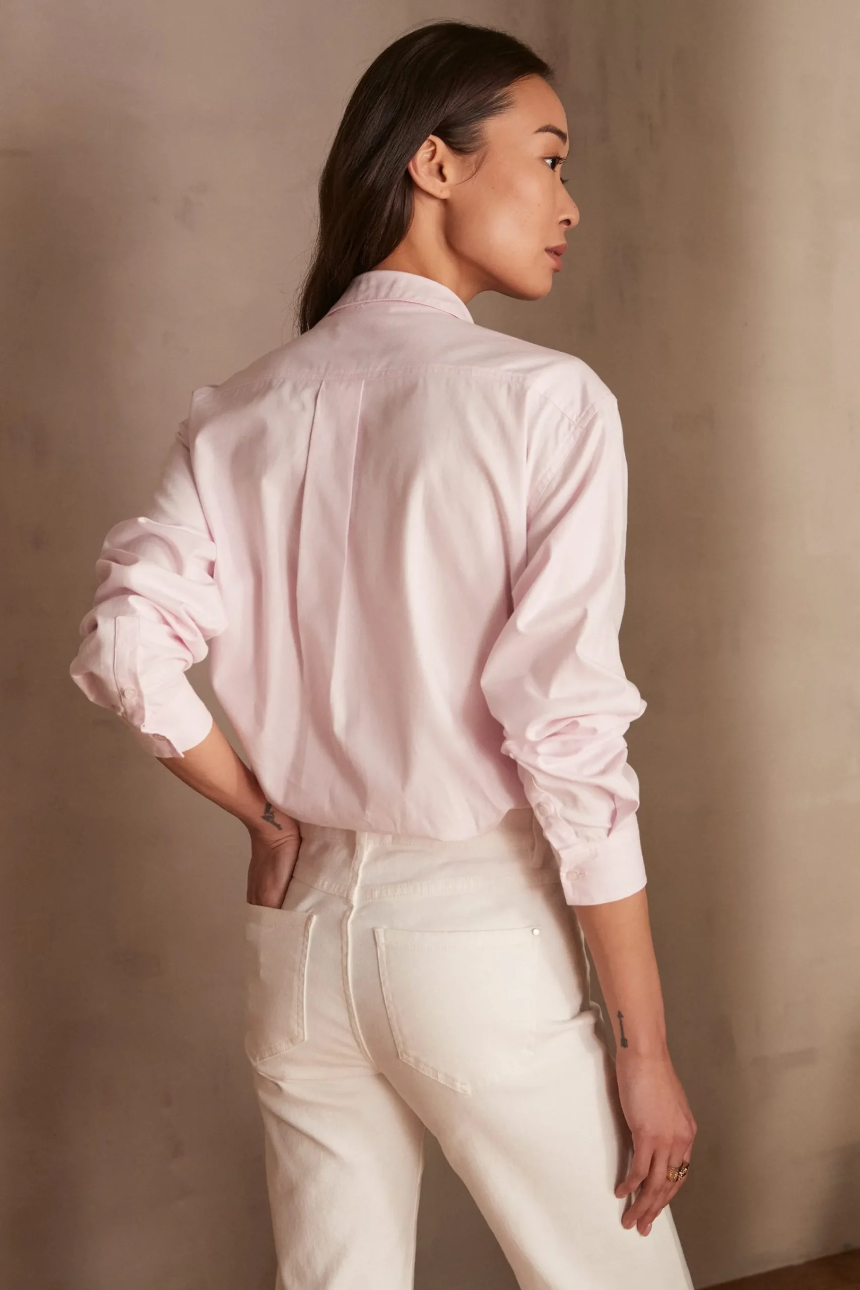 Maison 123 Blouses Et Chemises En Coton>Chemise THOMAS ROSE PALE
