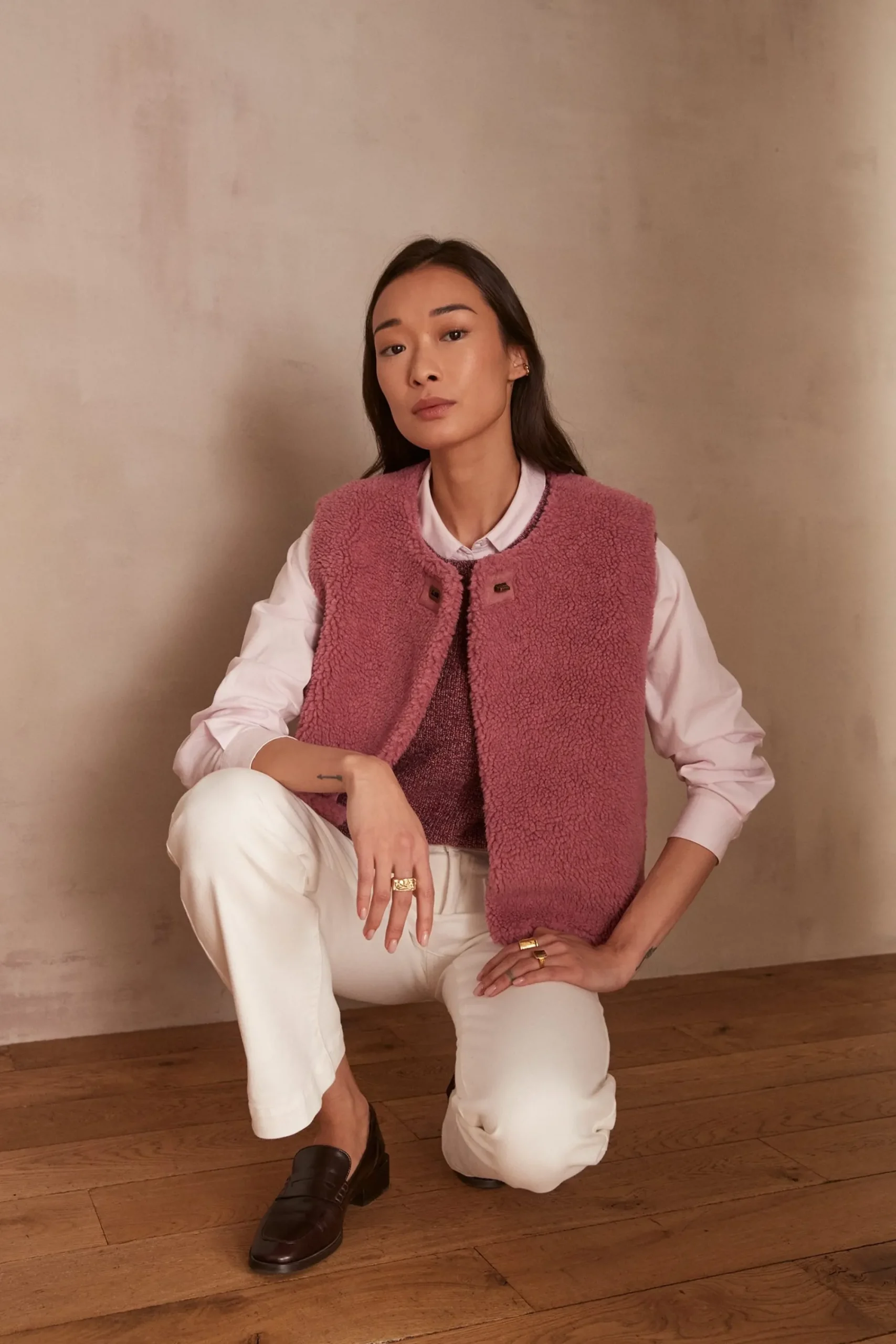 Maison 123 Blouses Et Chemises En Coton>Chemise THOMAS ROSE PALE