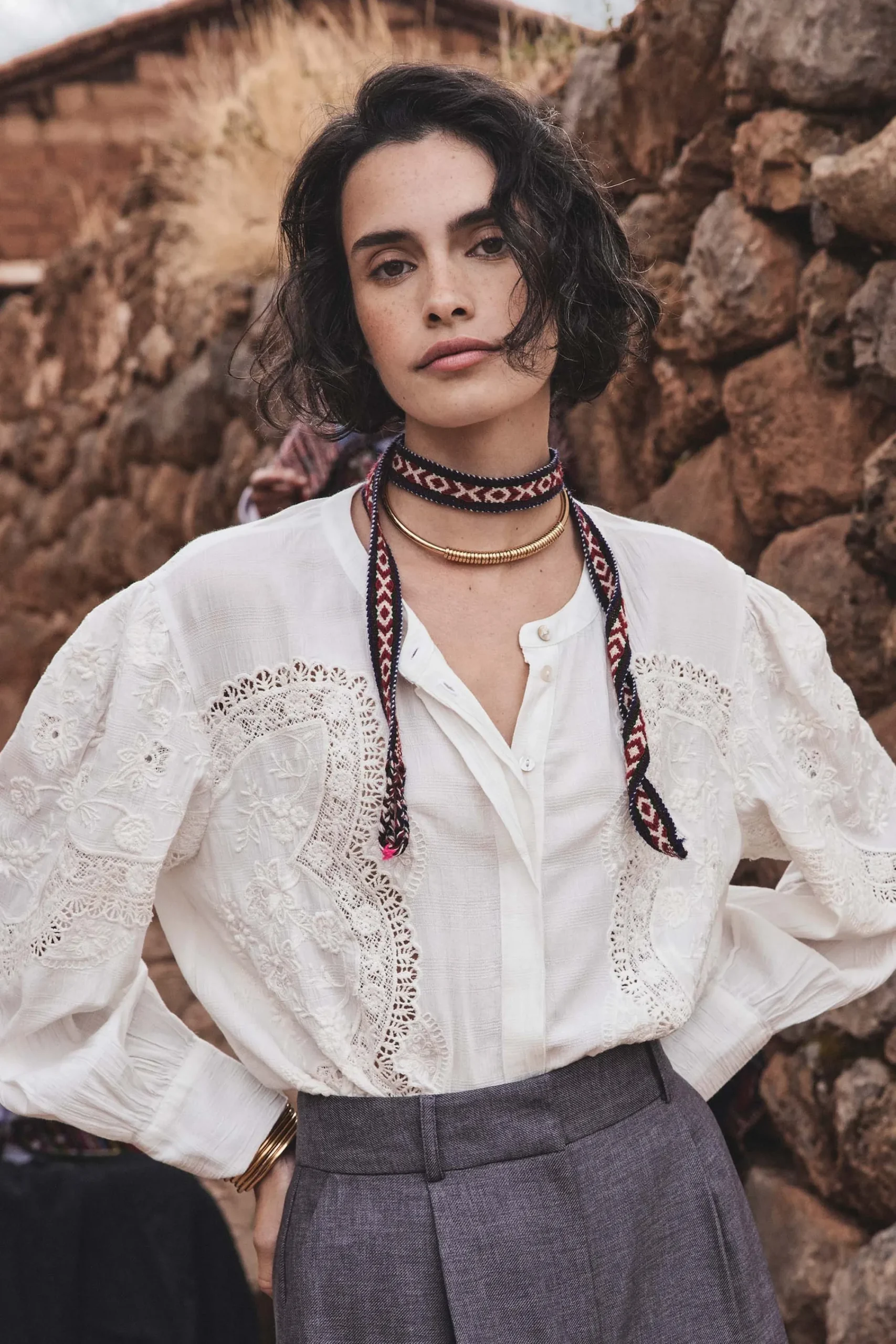 Maison 123 Blouses Et Chemises Blanches|Blouses Et Chemises Brodées>Chemisier BALI ECRU