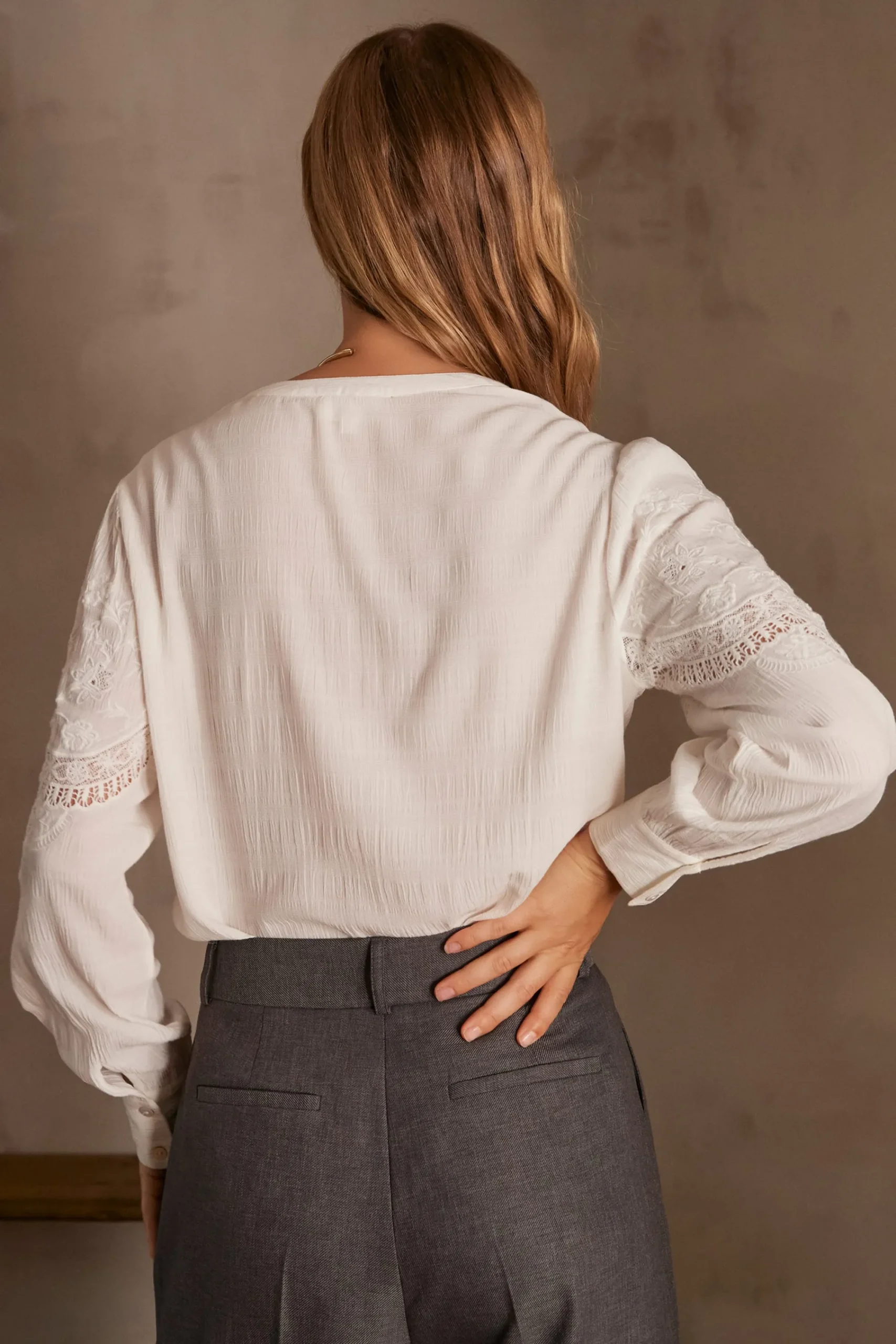Maison 123 Blouses Et Chemises Blanches|Blouses Et Chemises Brodées>Chemisier BALI ECRU