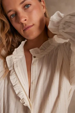 Maison 123 Blouses Et Chemises Imprimées|Blouses Et Chemises Blanches>Chemisier BALIAN CREME