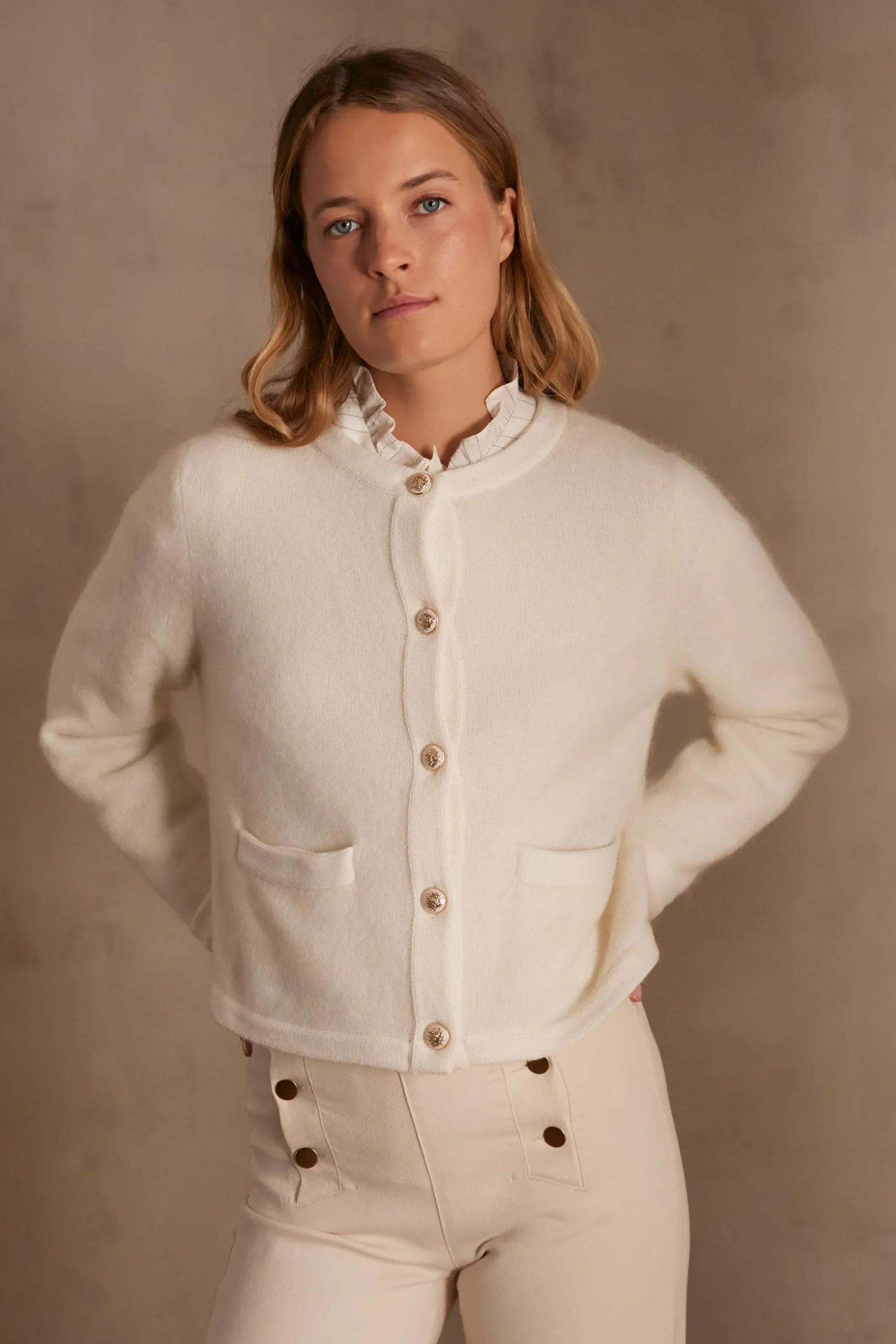 Maison 123 Blouses Et Chemises Imprimées|Blouses Et Chemises Blanches>Chemisier BALIAN CREME