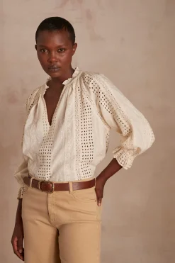 Maison 123 Blouses Et Chemises Blanches|Blouses Et Chemises En Coton>Chemisier BLONDIE CREME