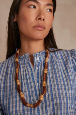 Maison 123 Blouses Et Chemises En Coton>Chemisier BONNIE BLEU CHAMBRAY