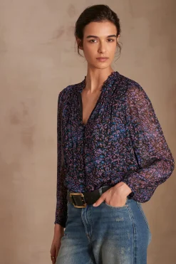 Maison 123 Blouses Et Chemises Imprimées|Blouses Et Chemises Noires>Chemisier BORA NOIR