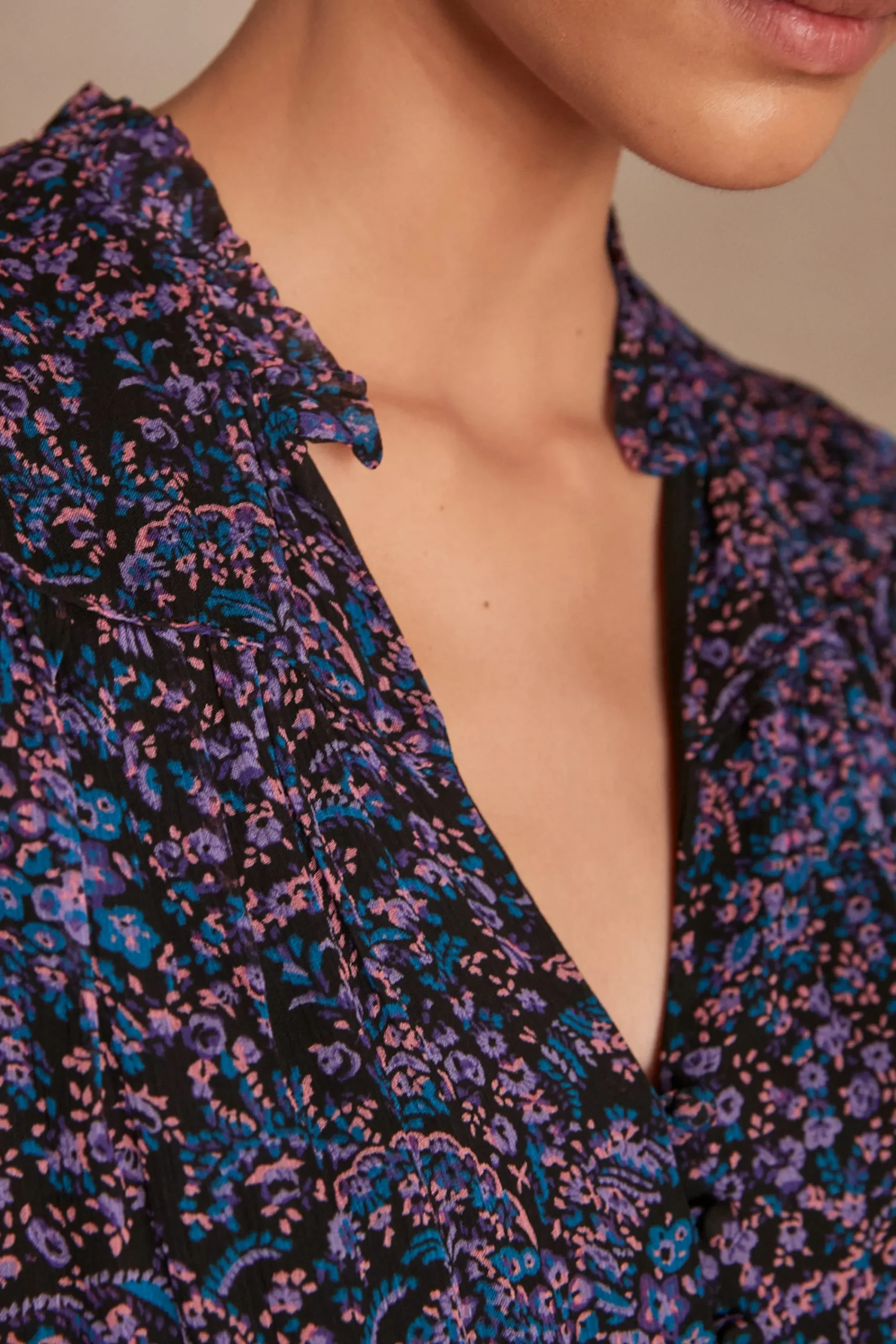 Maison 123 Blouses Et Chemises Imprimées|Blouses Et Chemises Noires>Chemisier BORA NOIR