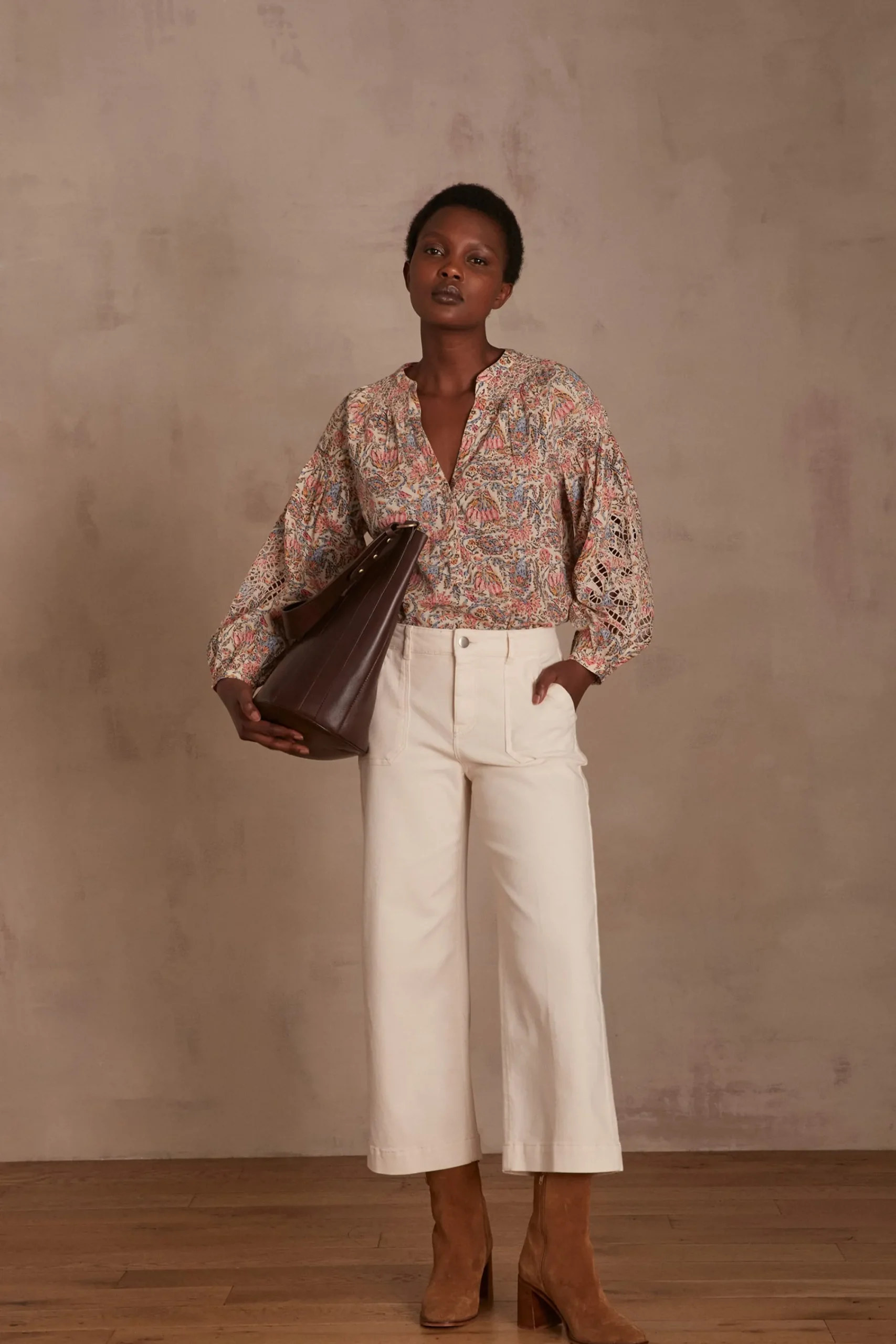 Maison 123 Blouses Et Chemises Imprimées|Blouses Et Chemises En Coton>Chemisier BRUNELLE BLUSH