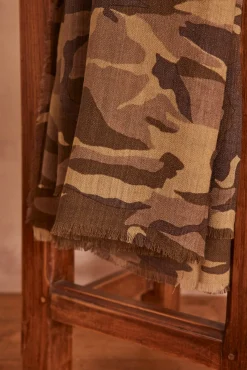 Maison 123 Echarpes|Foulards>Foulard en laine unisexe LEA OLIVE
