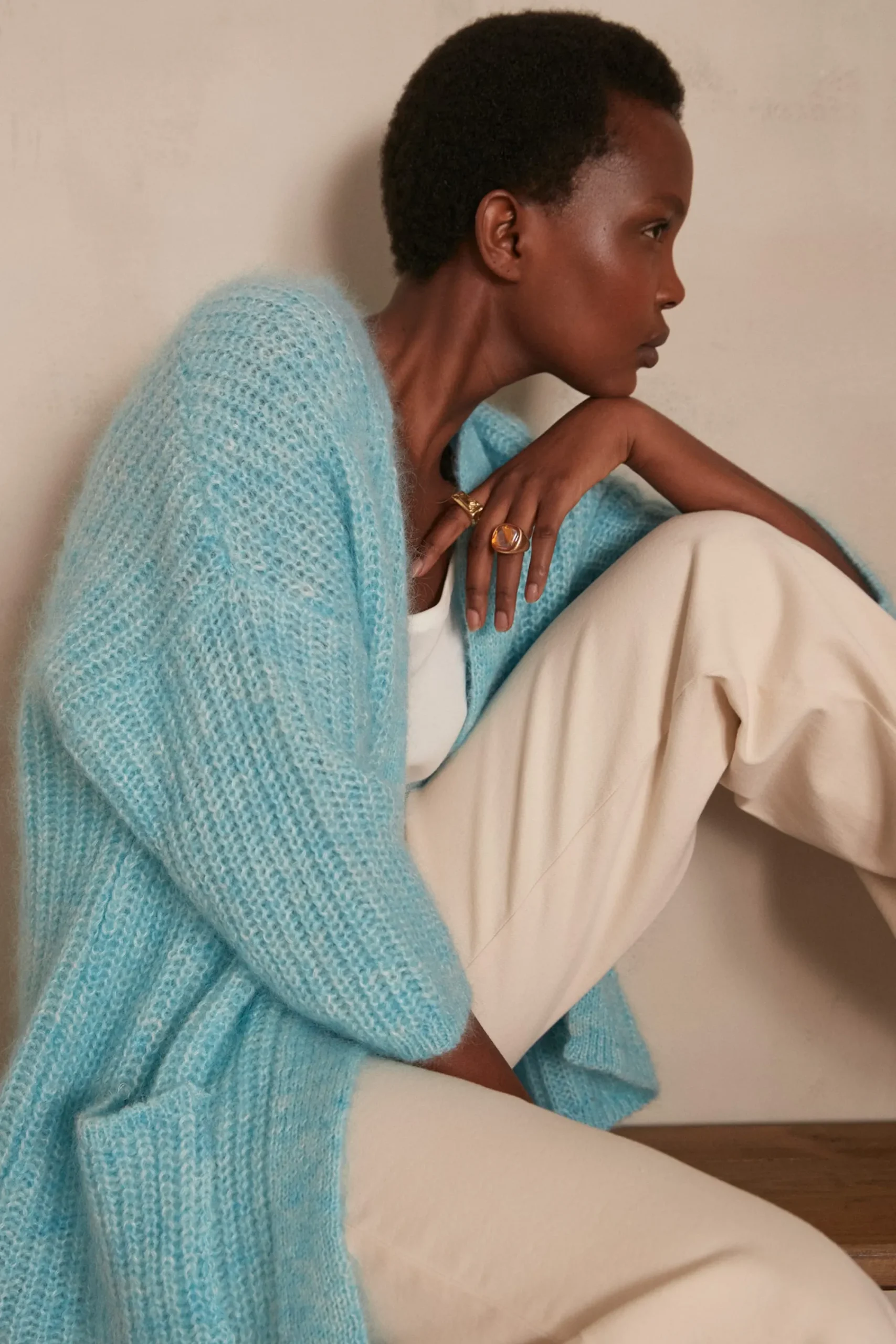 Maison 123 Gilets Courts|Gilets Longs>Gilet Alix TURQUOISE