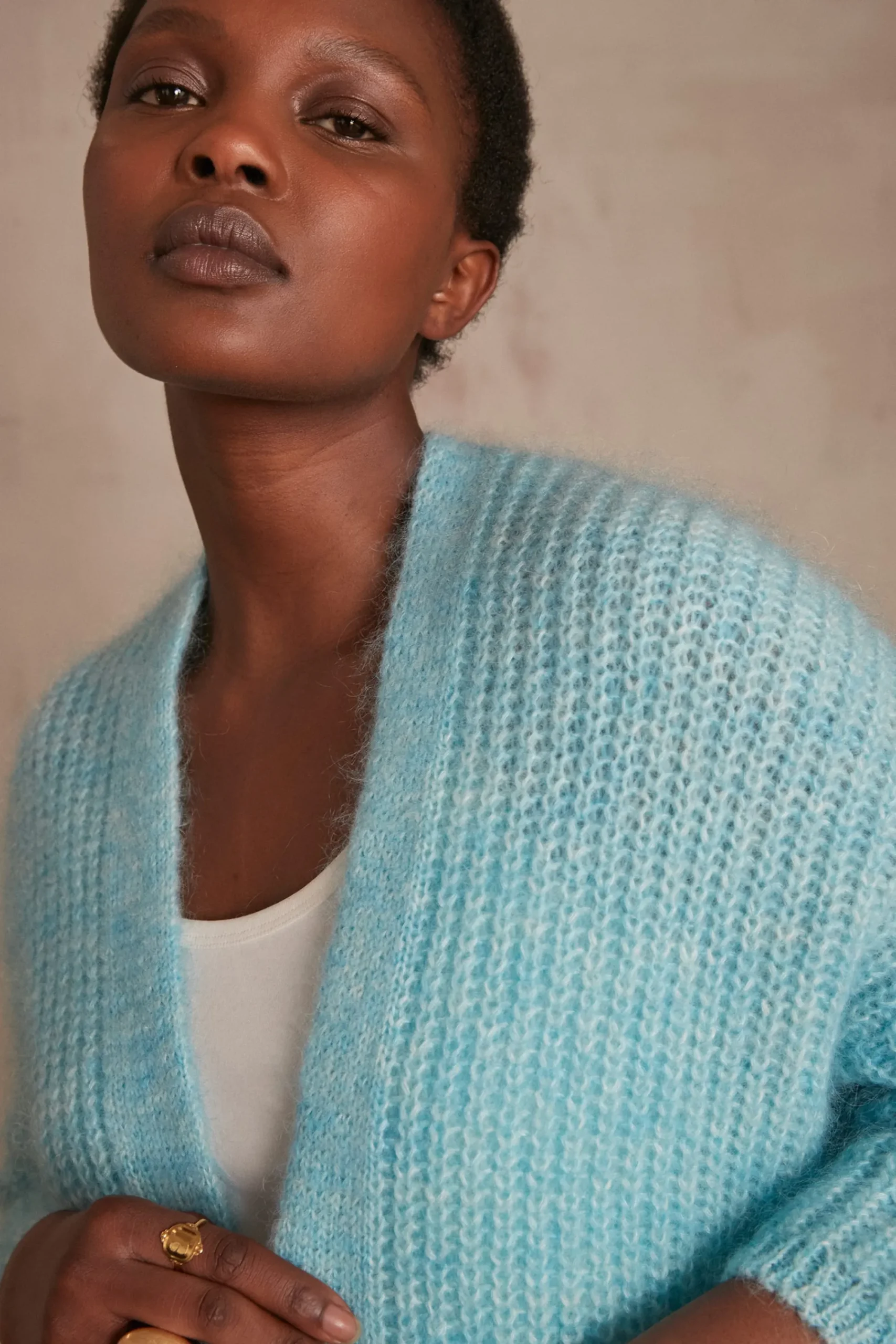 Maison 123 Gilets Courts|Gilets Longs>Gilet Alix TURQUOISE