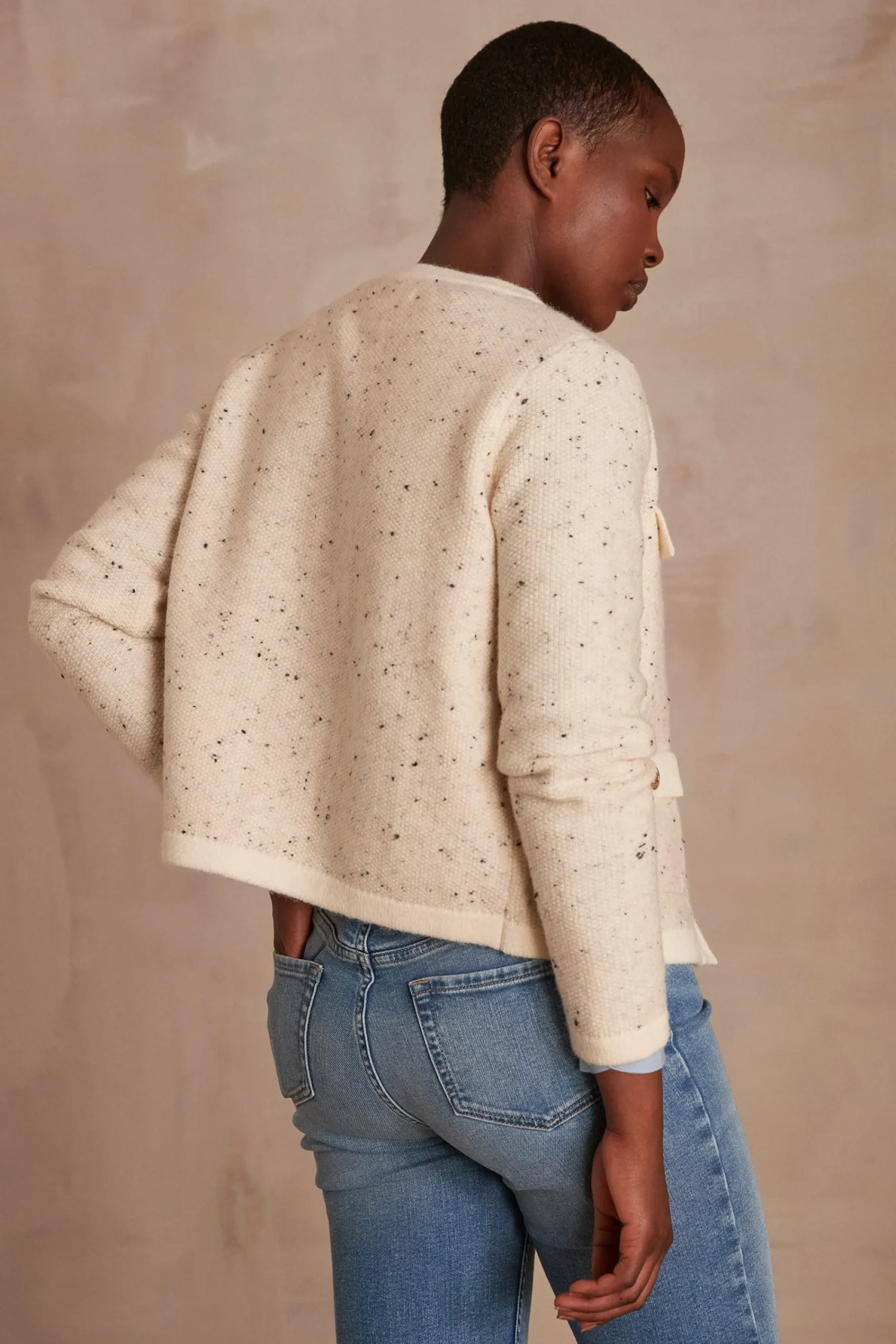 Maison 123 Gilets Courts>Gilet CHARLINE CREME