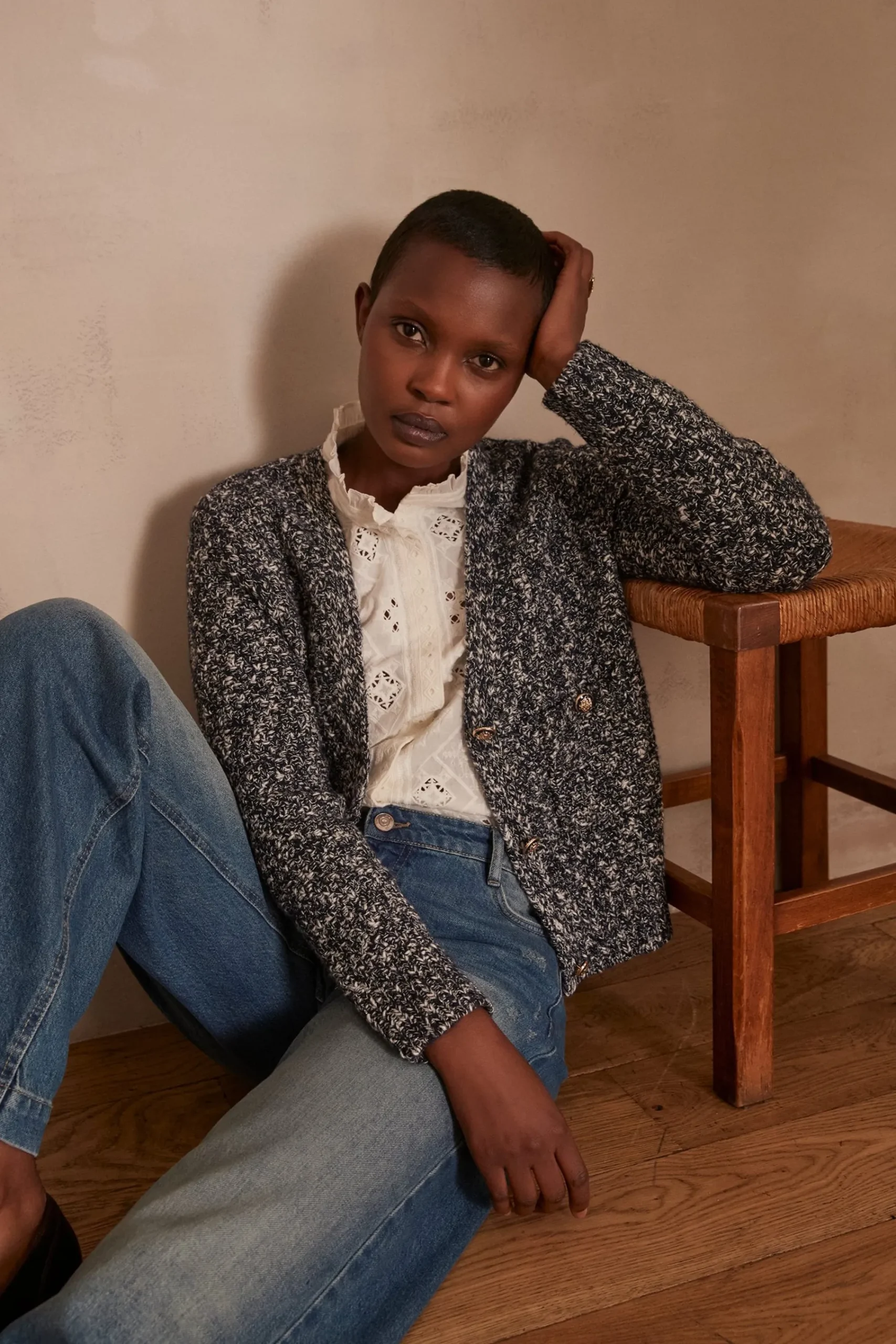 Maison 123 Gilets Courts>Gilet CLEA MARINE