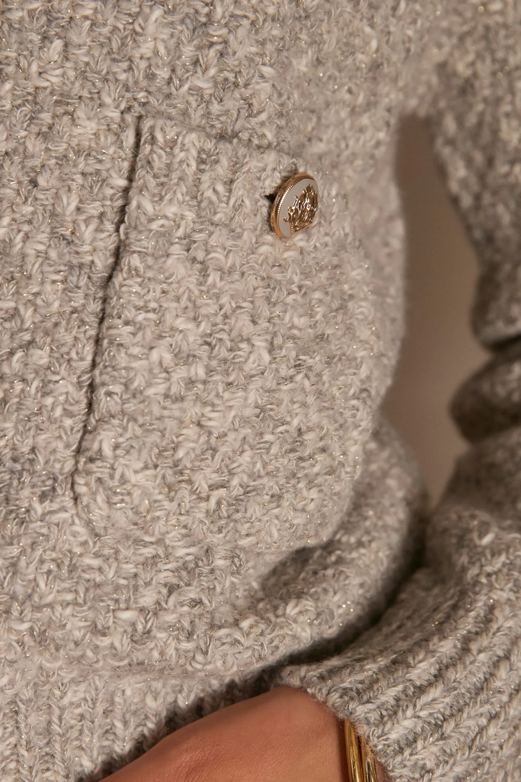 Maison 123 Gilets Courts>Gilet CLEA CHINE CLAIR