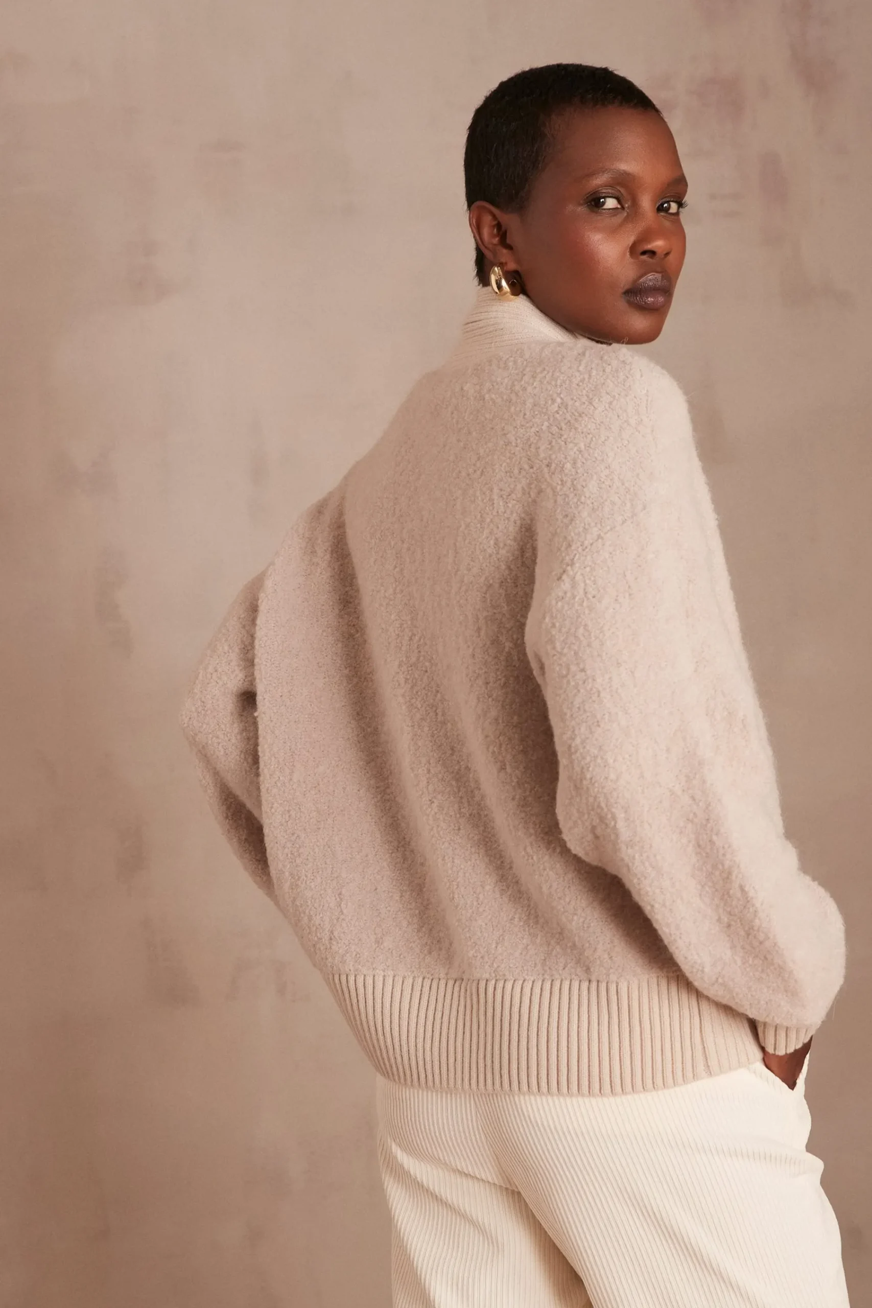 Maison 123 Gilets Courts>Gilet CRISTOBAL TAUPE CLAIR