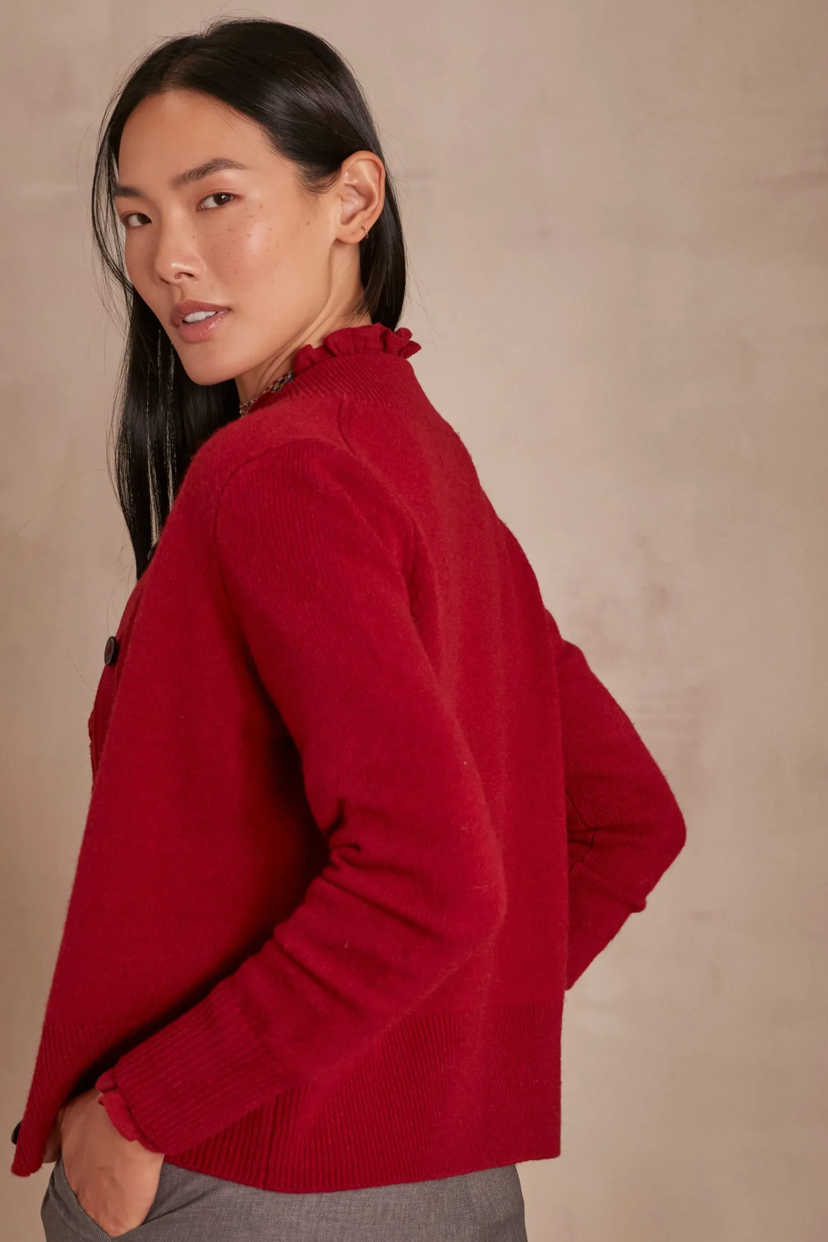 Maison 123 Gilets Courts>Gilet en laine et yack CHRIS TOMETTE
