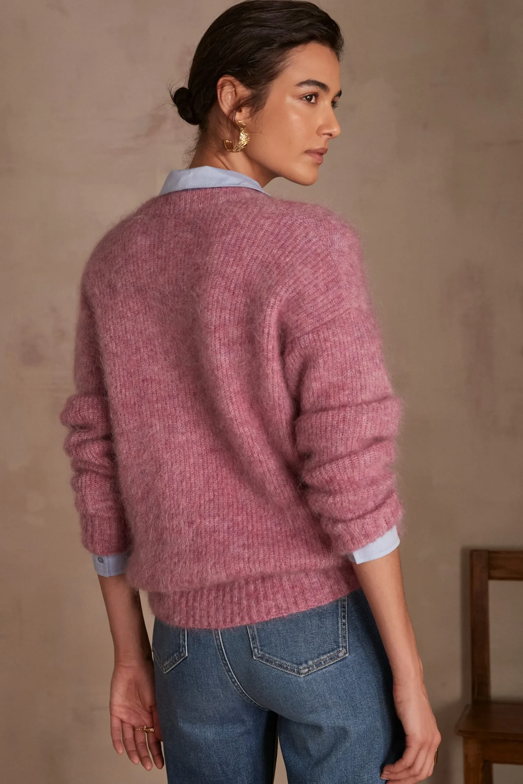 Maison 123 Gilets Courts>Gilet LOU BIS FRAMBOISE