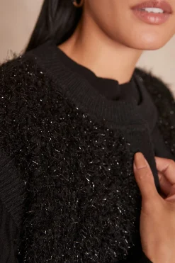 Maison 123 Pulls Sans Manches|Gilets Sans Manches>Gilet sans manches CHARLOTTE NOIR