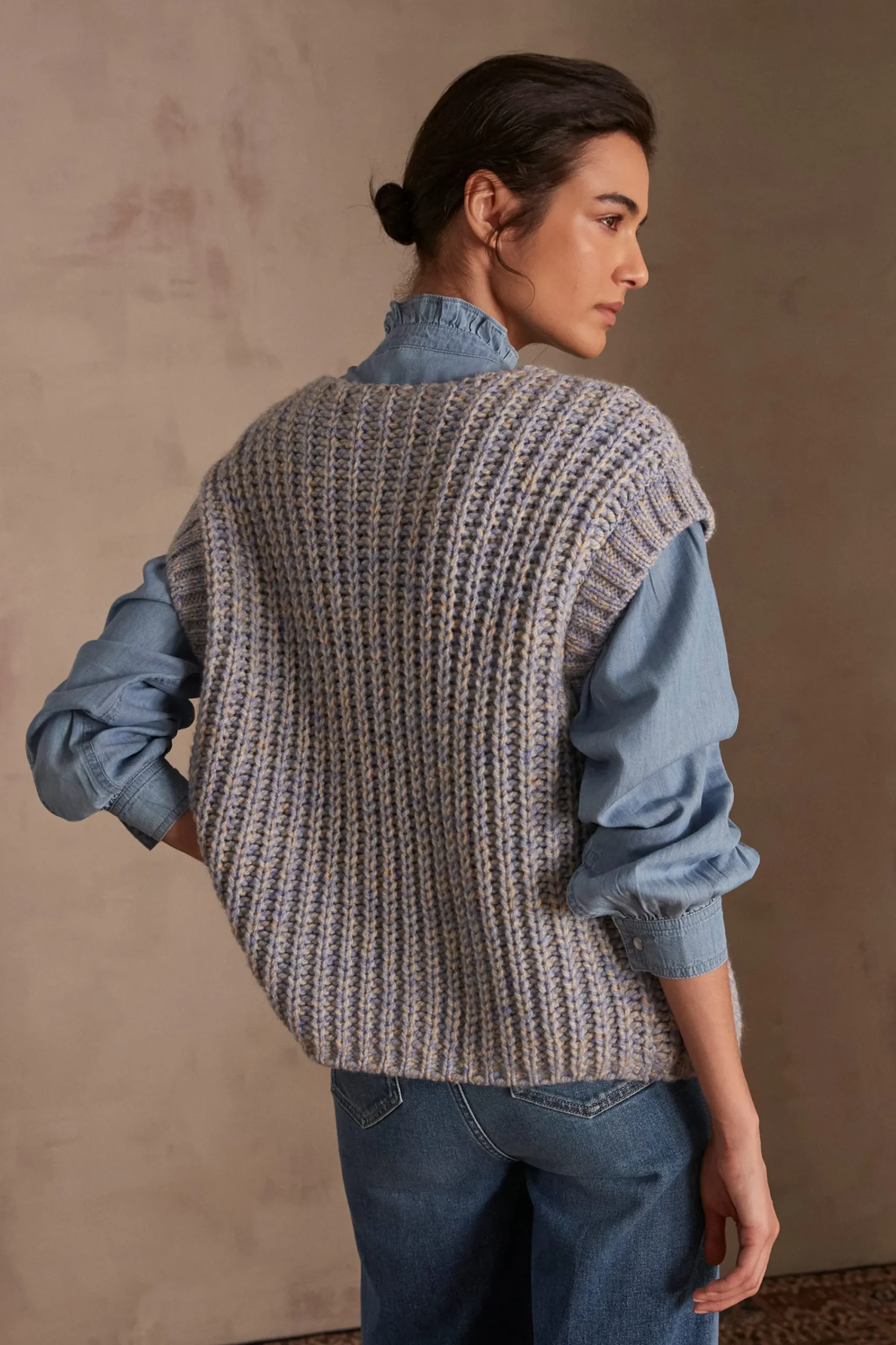 Maison 123 Gilets Courts|Gilets Sans Manches>Gilet sans manches CLAUDIA DELAVE CLAIR
