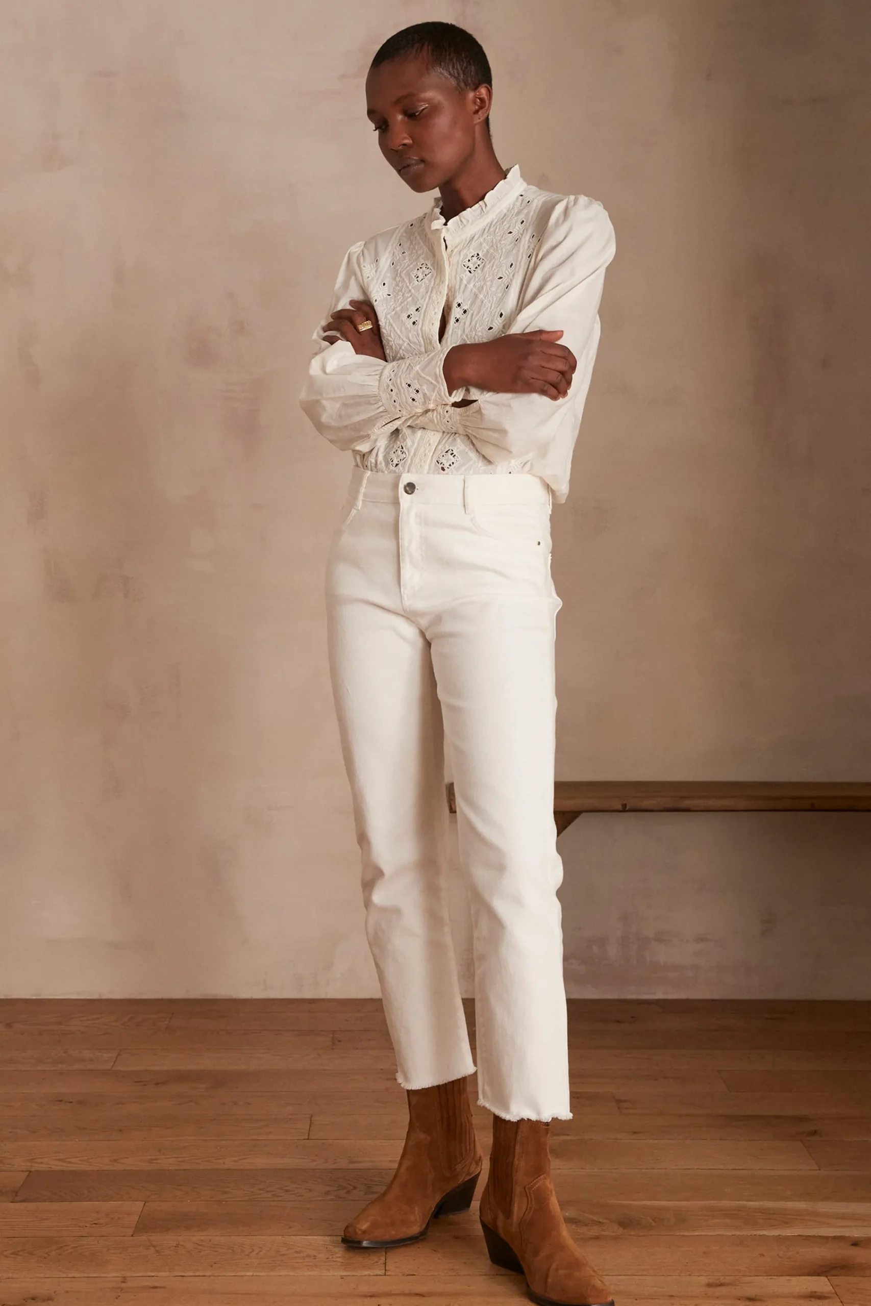 Maison 123 Jeans Droits|Jeans Blancs>Jean PATIENCE BLANC