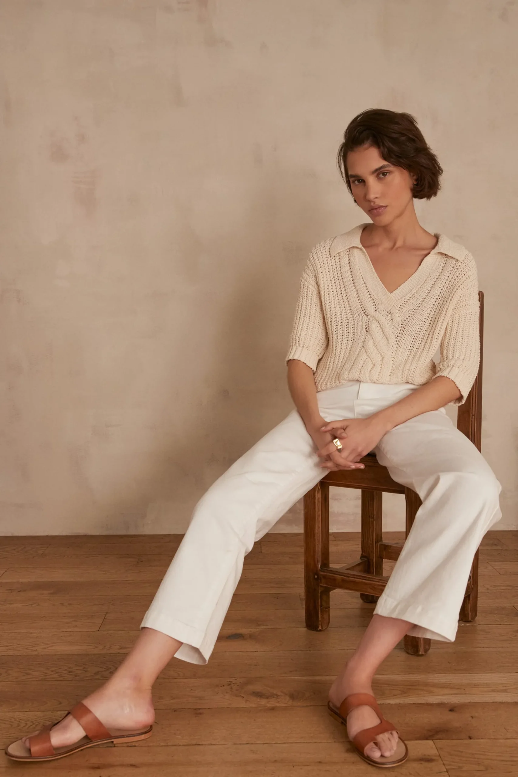 Maison 123 Jeans Larges|Jeans Flare Et Bootcut>Jean droit MOSS BLANC