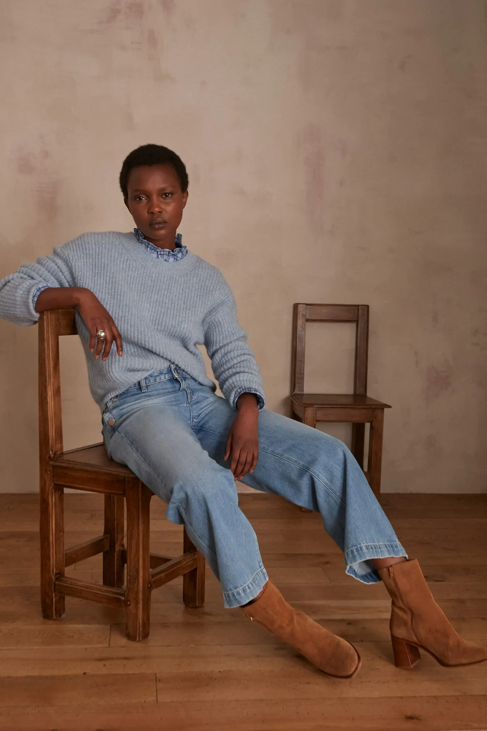 Maison 123 Jeans We Care|Jeans Larges>Jean droit MOSS Produit labellisé We Care mettant en avant l'utilisation de matières plus responsables et la valorisation de la production locale INDIGO CLAIR