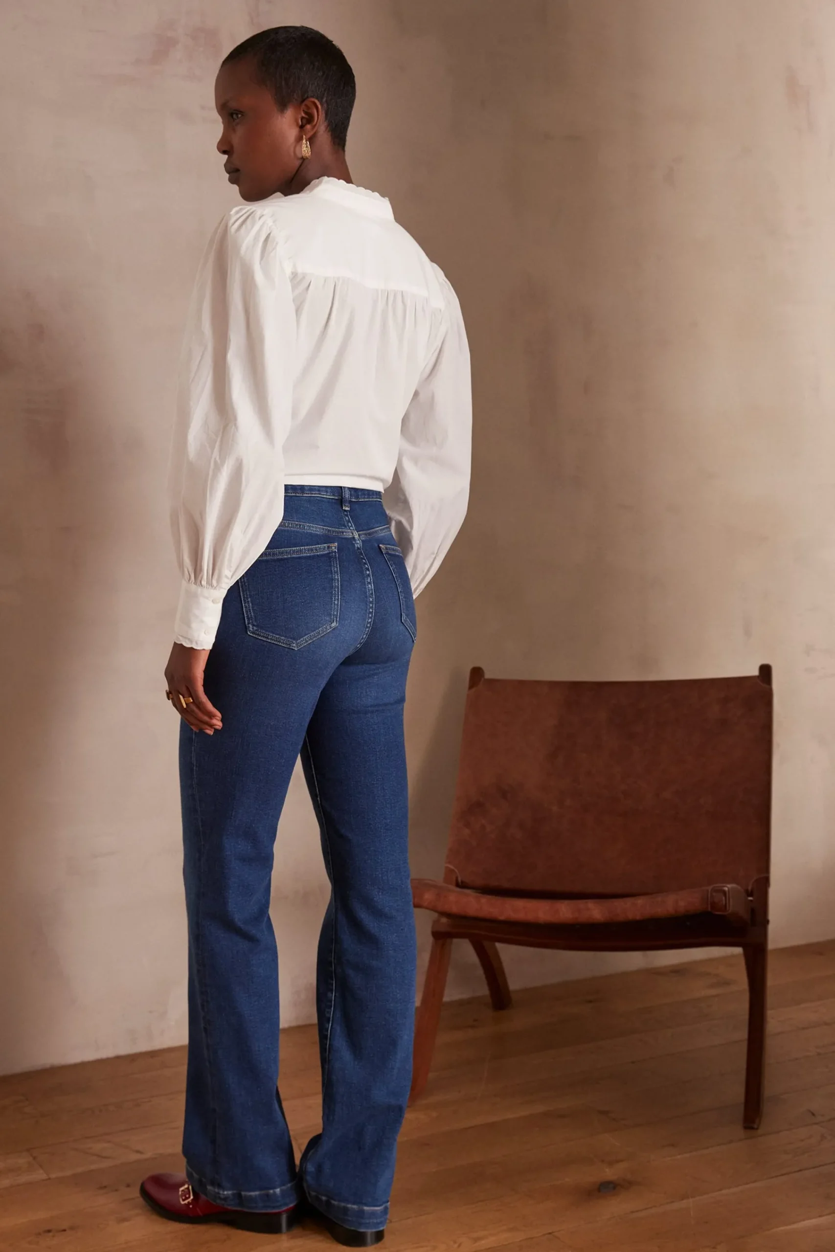 Maison 123 Jeans We Care|Jeans Flare Et Bootcut>Jean flare NINON Produit labellisé We Care mettant en avant l'utilisation de matières plus responsables et la valorisation de la production locale INDIGO FONCE