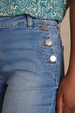Maison 123 Jeans We Care|Jeans Flare Et Bootcut>Jean flare NINON Produit labellisé We Care mettant en avant l'utilisation de matières plus responsables et la valorisation de la production locale DELAVE CLAIR