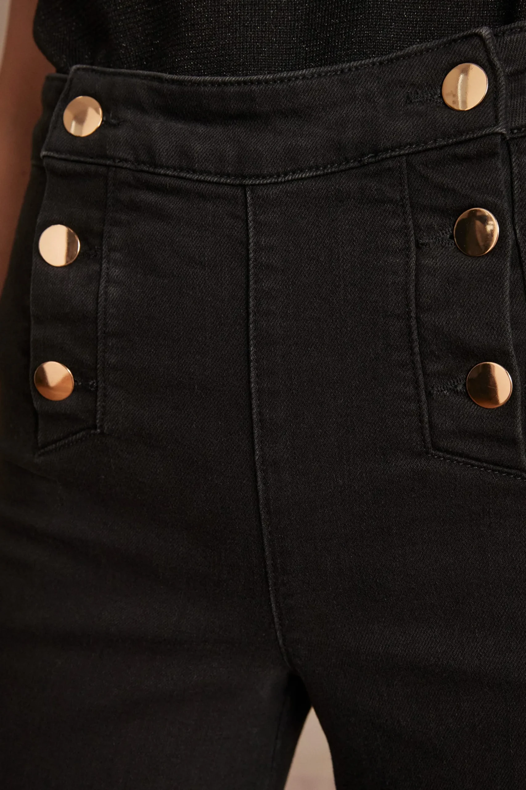 Maison 123 Jeans We Care|Jeans Taille Haute>Jean OXAN Produit labellisé We Care mettant en avant l'utilisation de matières plus responsables et la valorisation de la production locale NOIR