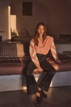 Maison 123 Jeans We Care|Jeans Larges>Jean évasé LUNA INDIGO FONCE