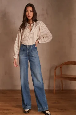 Maison 123 Jeans We Care|Jeans Larges>Jean évasé LUNA DELAVE CLAIR
