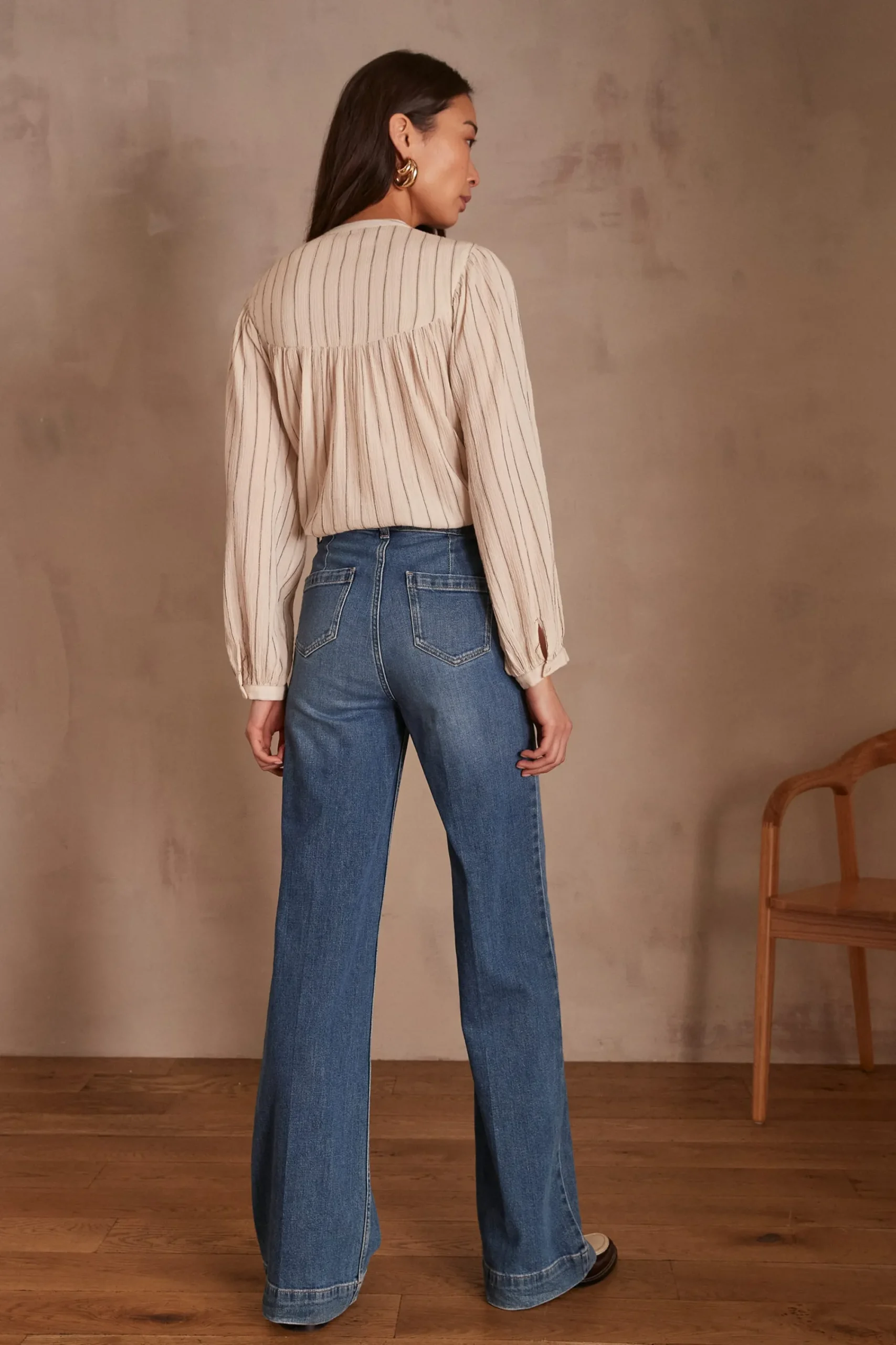 Maison 123 Jeans We Care|Jeans Larges>Jean évasé LUNA DELAVE CLAIR