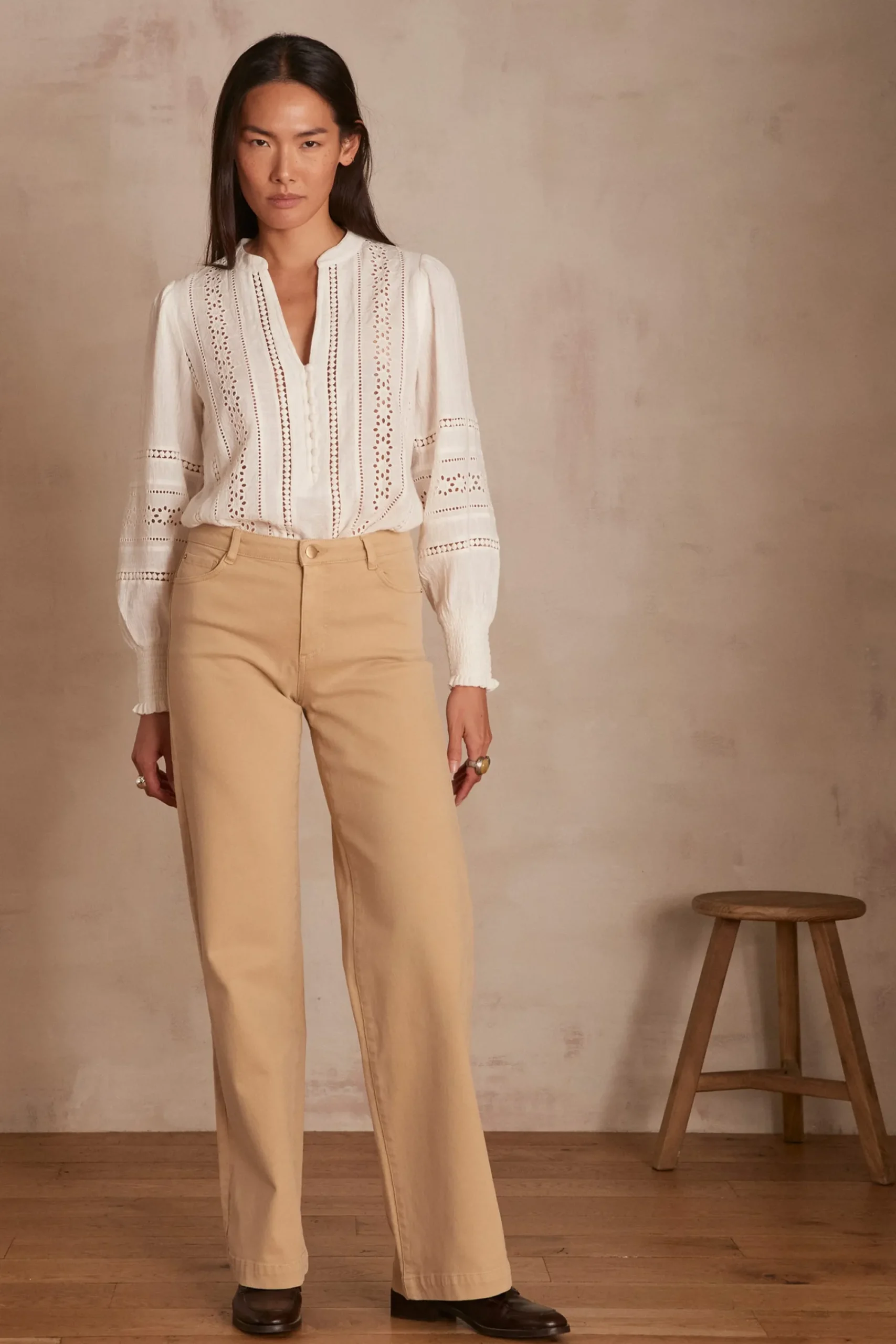 Maison 123 Jeans Larges|Jeans Flare Et Bootcut>Jean wideleg SANDY BEIGE
